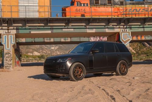 Mantra Wheels for Land Rover Range Rover Matte Black Seamak 20″ Matte Bronze Center Black Ring