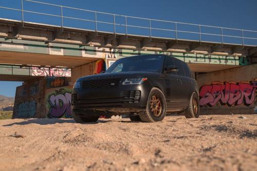 Mantra Wheels for Land Rover Range Rover Matte Black Seamak 20″ Matte Bronze Center Black Ring