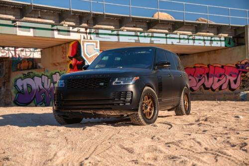Mantra Wheels for Land Rover Range Rover Matte Black Seamak 20″ Matte Bronze Center Black Ring