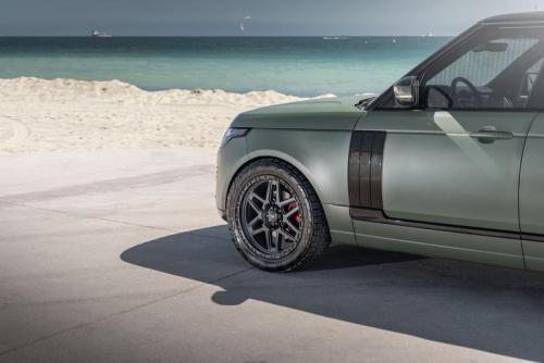 Mantra Wheels for Land Rover Range Rover Matte Green Seamak 22″ Matte Black Center Gloss Black Ring