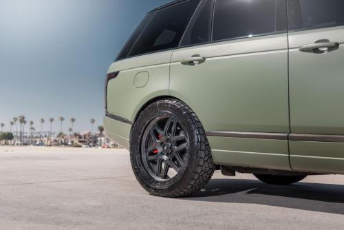 Mantra Wheels for Land Rover Range Rover Matte Green Seamak 22″ Matte Black Center Gloss Black Ring